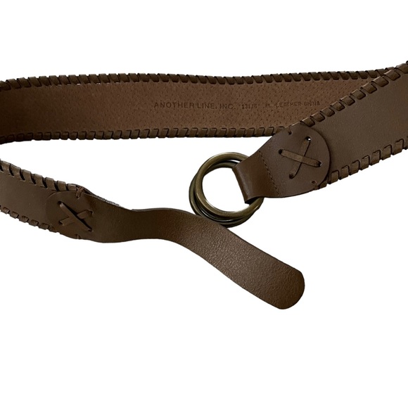 Another Line Inc Wide Hipster Leather Belt, Sz M - Picture 10 of 12